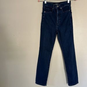 Express Super High Rise Dark Slim Ankle Jeans - 00